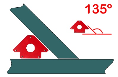 Magnetic square 135 degrees