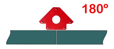 Magnetic square 180 degrees