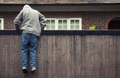 Intruder jumping fence