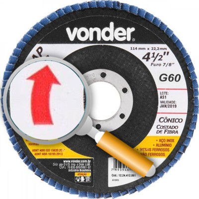 abrasive disc rotation direction