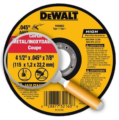 Abrasive disc size