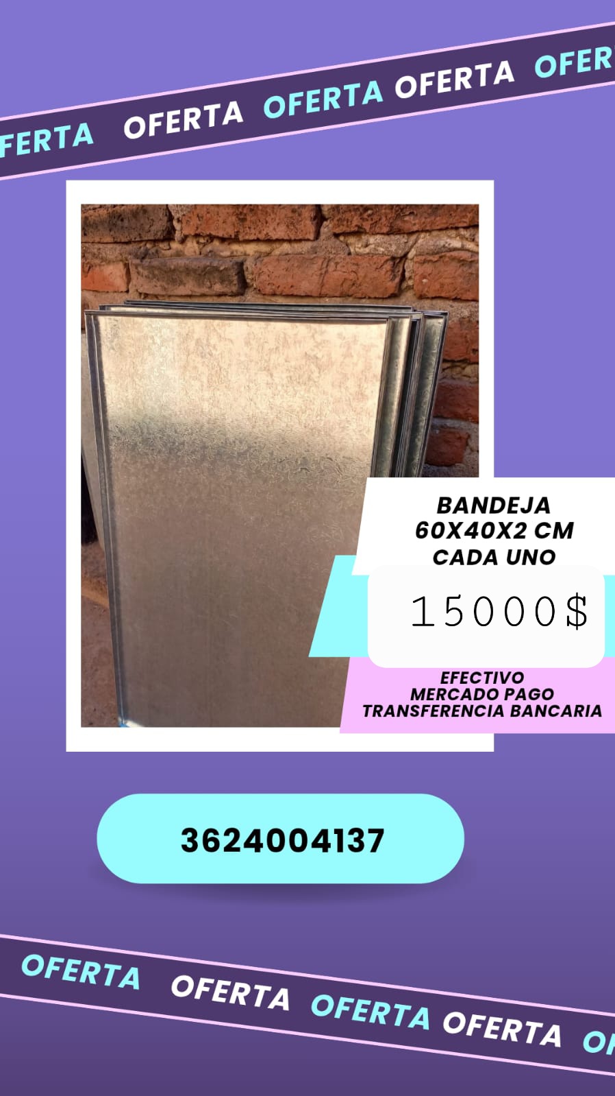 Bandejas panaderas o de pasteleras